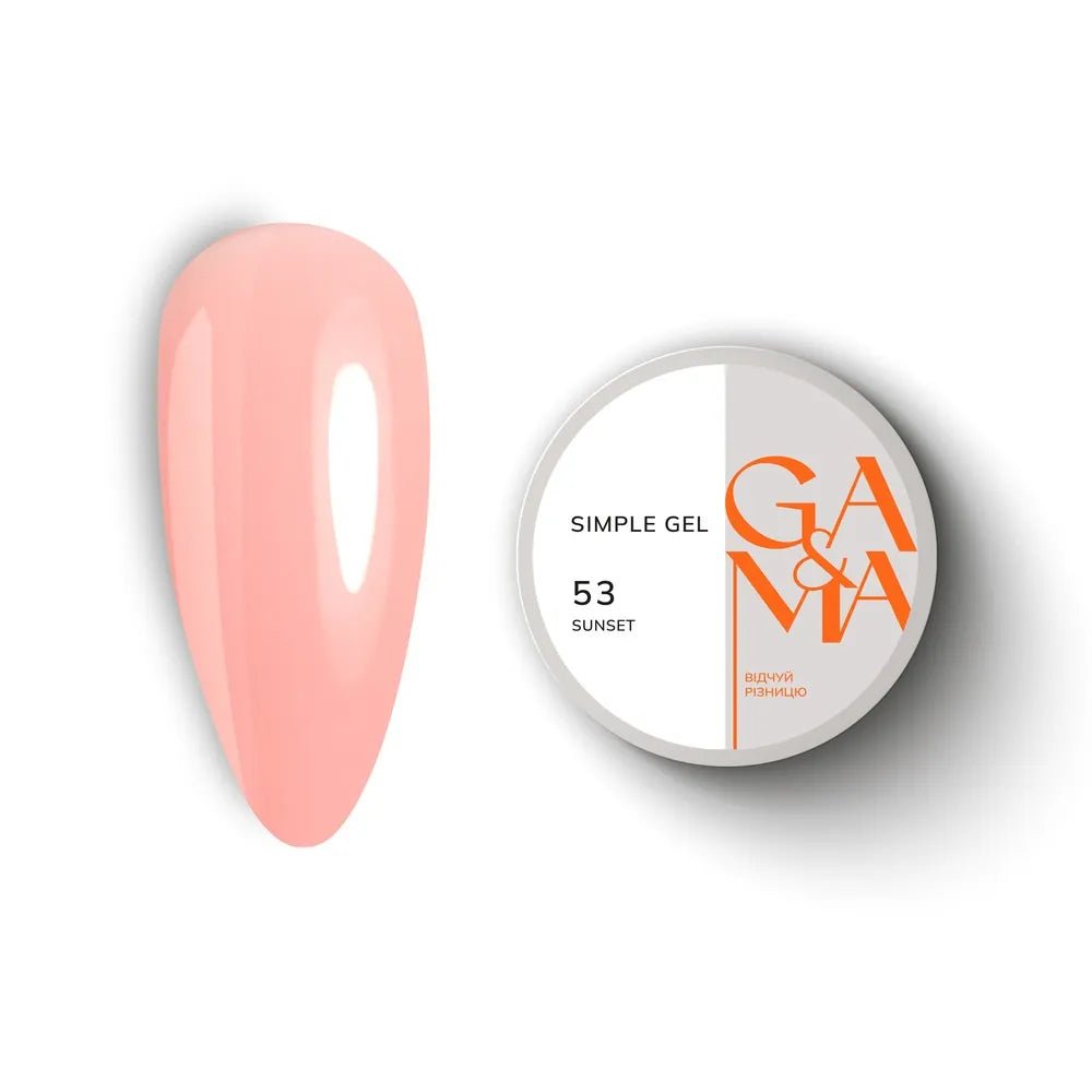 GA&amp;MA Simple gel 053 Sunset - Level Up Beauty Supply