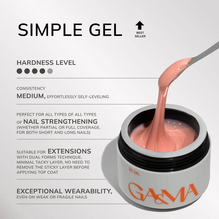 GA&amp;MA Simple gel 049 Emerald - Level Up Beauty Supply