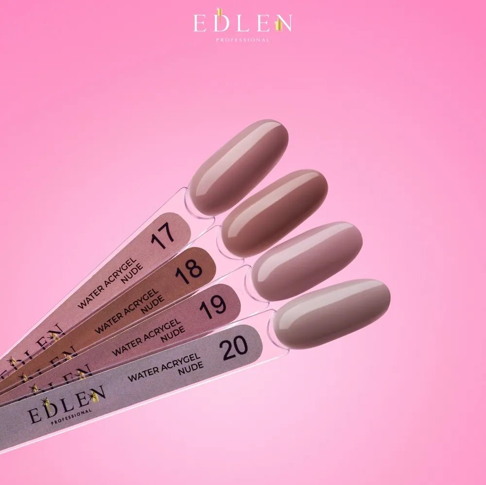 EDLEN Water Acrygel Nude 20, 9 ml - Level Up Beauty Supply