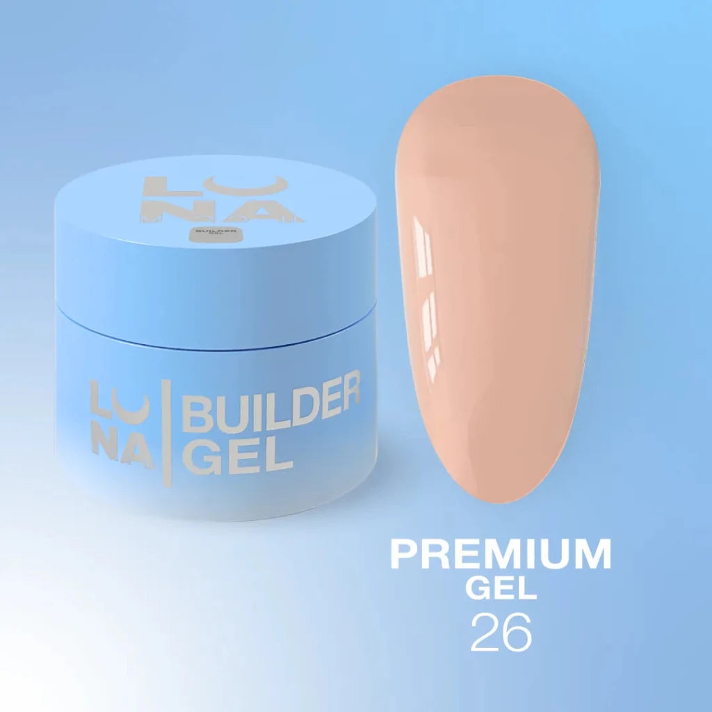 LUNAmoon Builder Gel Premium 26, 15ml - Level Up Beauty Supply