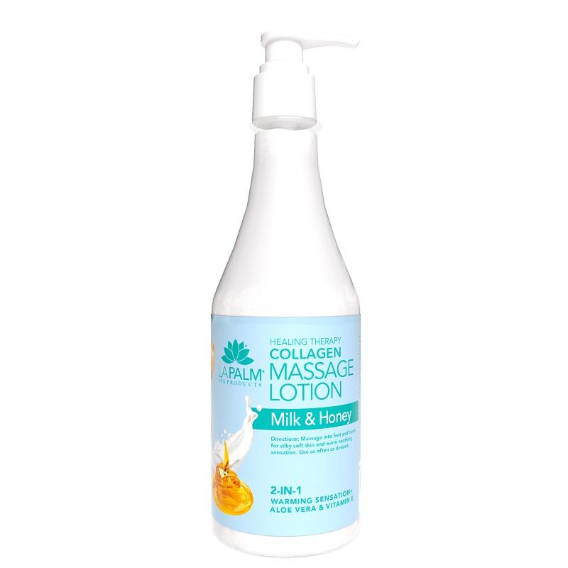 La Palm Massage Lotion Milk &amp; Honey, 240ml - Level Up Beauty Supply