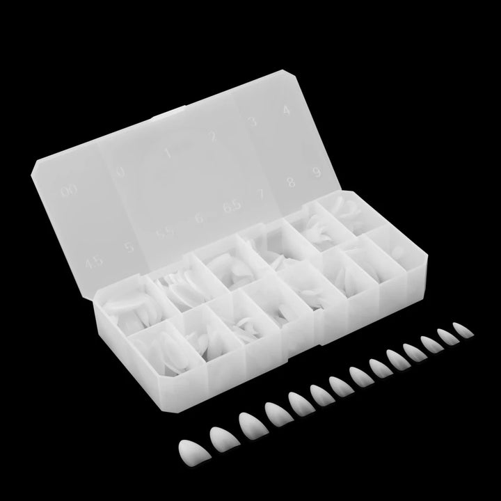 Aprés - Ombré Gel-X® Natural Almond Medium Tip Box of Tips - (14 sizes, 210pcs) - Level Up Beauty Supply