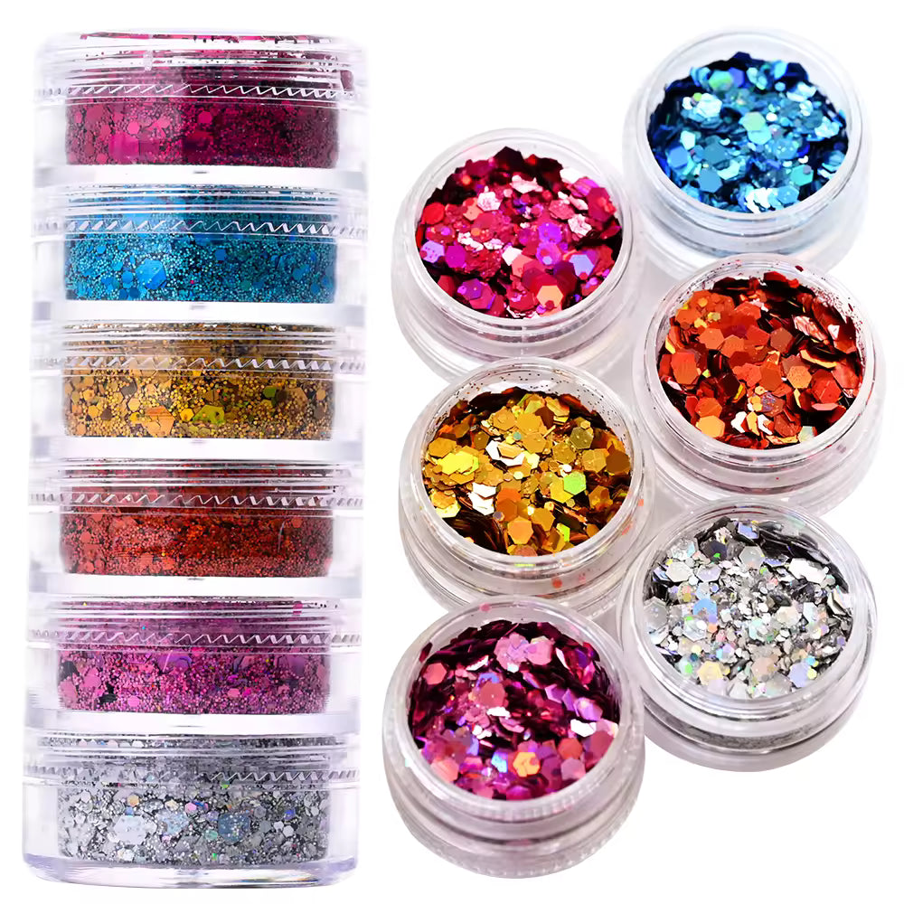 Nail Art Glitter Pigment Set 