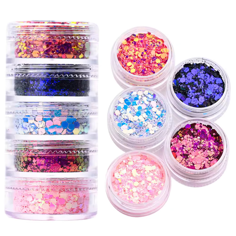 Nail Art Glitter Pigment Set 