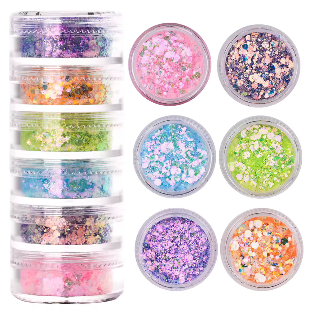 Nail Art Glitter Pigment Set 