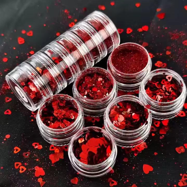 Nail Art Glitter Pigment Set 