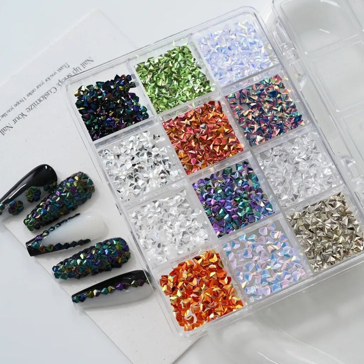 Rhinestones Set, 12 colours - Level Up Beauty Supply