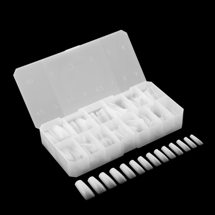 Aprés - Ombré Gel-X® Sculpted Square Long Tip Box of Tips - (14 sizes, 210pcs) - Level Up Beauty Supply