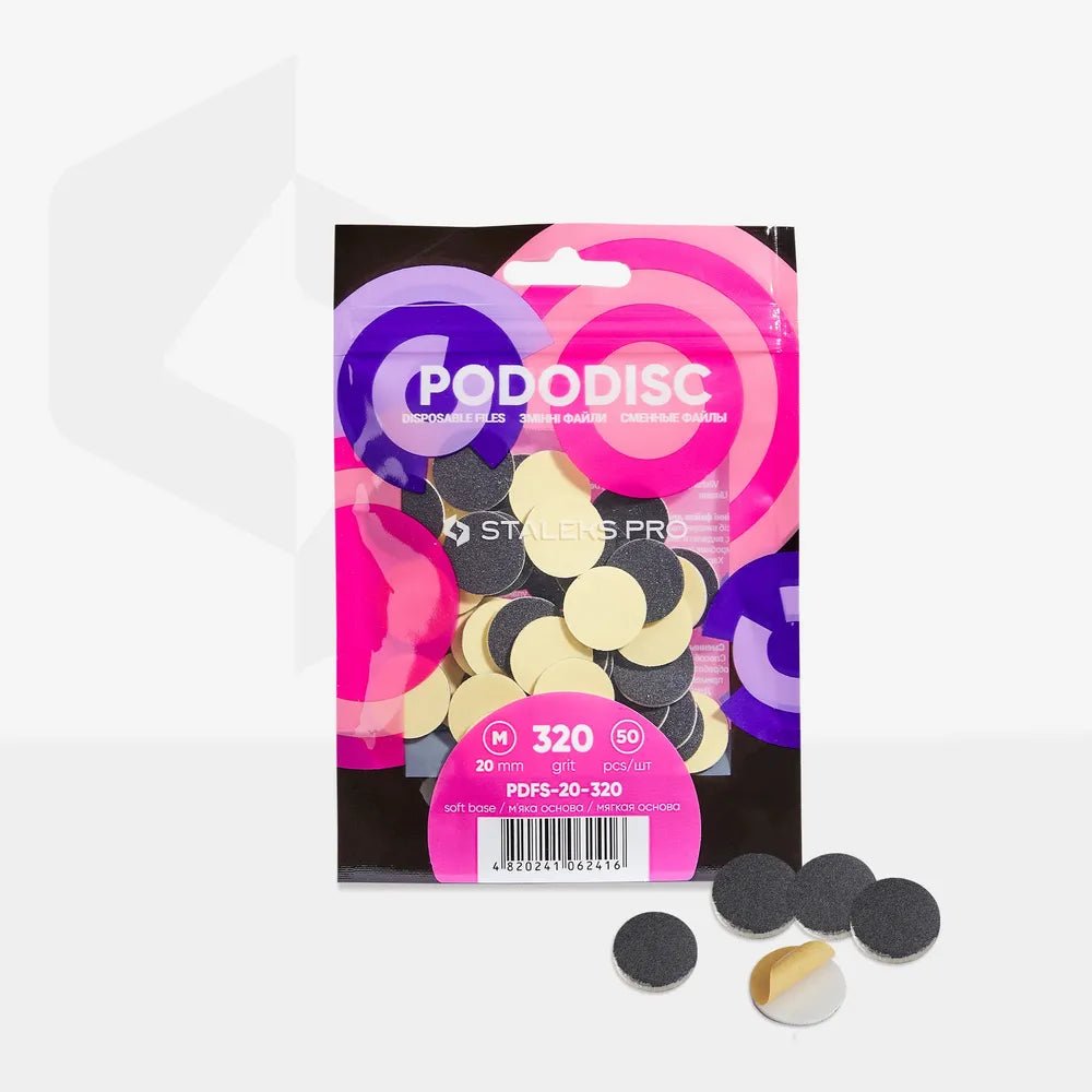STALEKS PRO Disposable foam - based files for PODODISC M (20 mm) 50 pcs - Level Up Beauty Supply