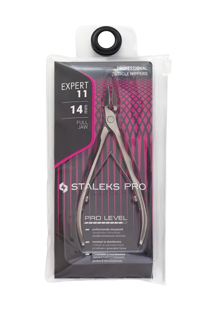 STALEKS PRO Professional Cuticle Nippers EXPERT 11 14 mm - Level Up Beauty Supply