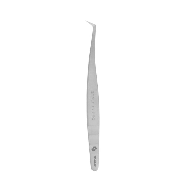 STALEKS Professional Eyelash Tweezers EXPERT 40 TYPE 12 (L - shaped, 65&