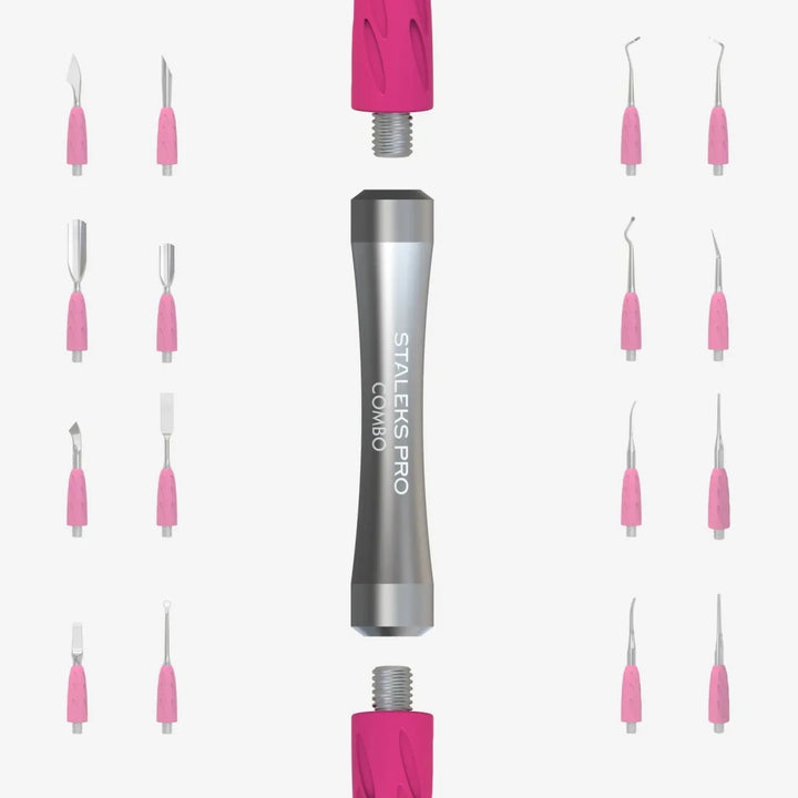 STALEKS Interchangeable Attachment Combo UNIQ 19 nail cleaner pusher - Level Up Beauty Supply