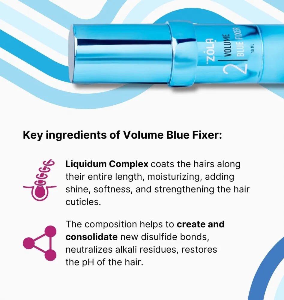 ZOLA Color Lab Laminating Compound 02 Volume Blue Fixer 10 ml - Level Up Beauty Supply