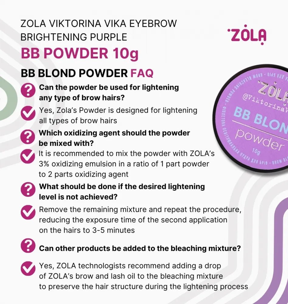 ZOLA x Viktorina Vika Eyebrow Brightening Purple BB Powder 10 g - Level Up Beauty Supply