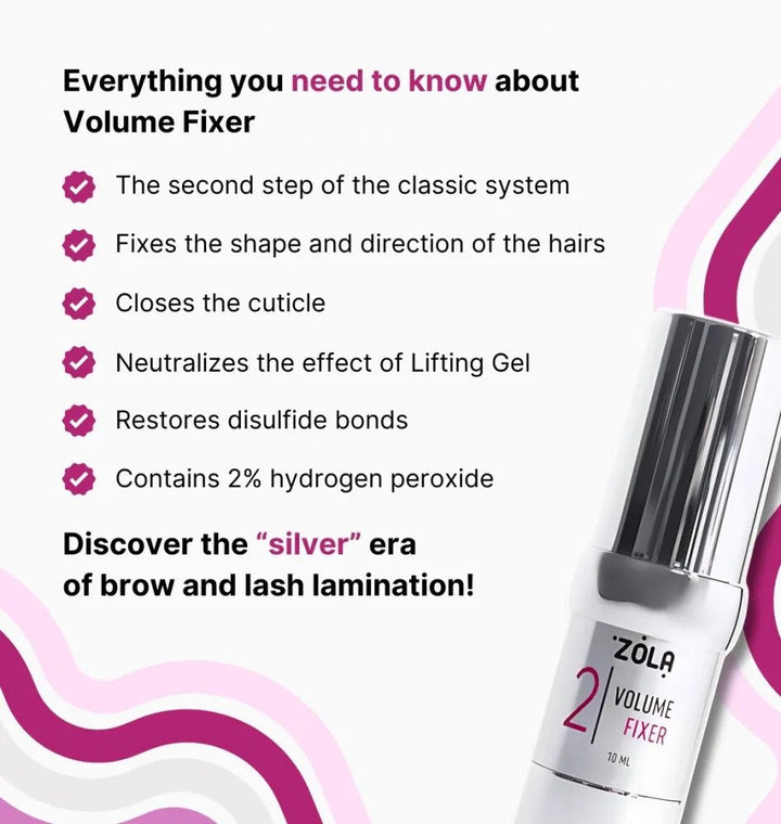 ZOLA Laminating compound 02 Volume Fixer (Silver) 10 ml - Level Up Beauty Supply