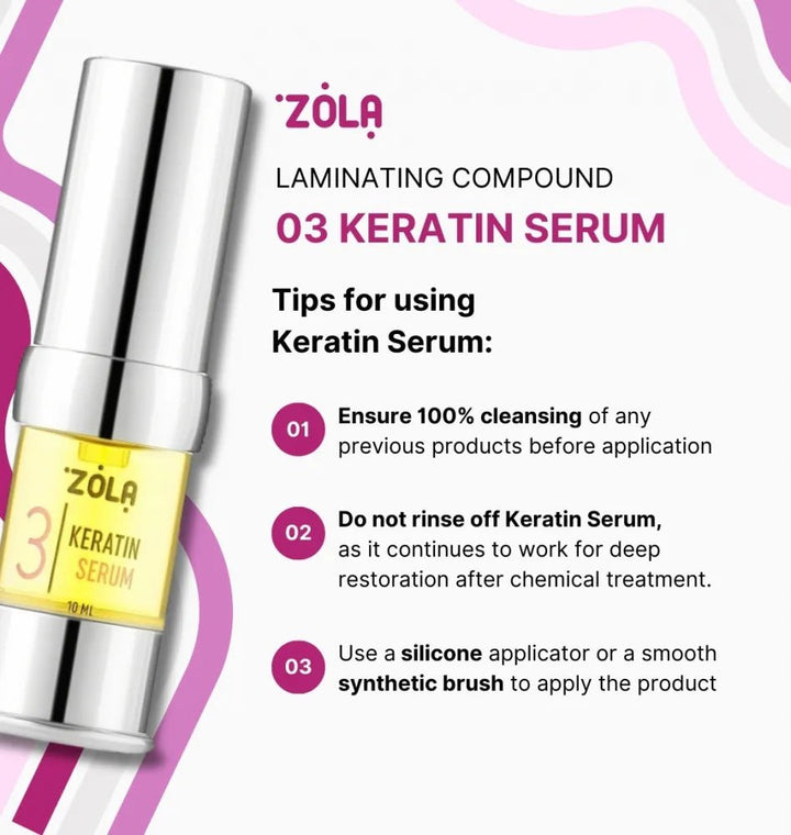 ZOLA Laminating compound 03 Keratin Serum (Silver) 10 ml - Level Up Beauty Supply