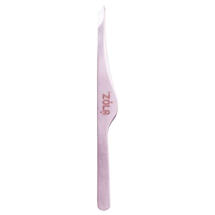 ZOLA Professional Slant tweezers for eyebrows SILVER - Level Up Beauty Supply