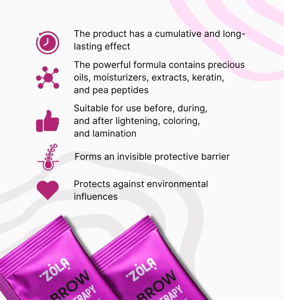 ZOLA - Restructuring Membrane - Lipid Complex Brow Therapy 1.5 ml x 10 pcs - Level Up Beauty Supply