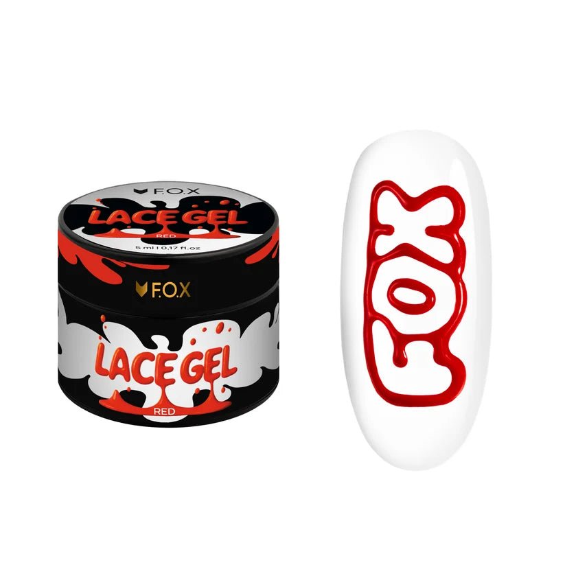 F.O.X Lace Gel Red, 5ml - Level Up Beauty Supply