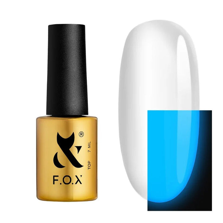 F.O.X Luminous Top Blue, 7 ml - Level Up Beauty Supply