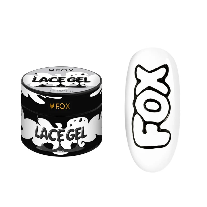 F.O.X Lace Gel Black, 5 ml - Level Up Beauty Supply