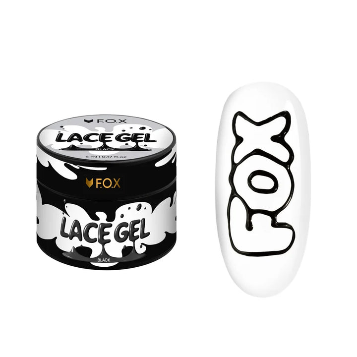 F.O.X Lace Gel Black, 5 ml - Level Up Beauty Supply