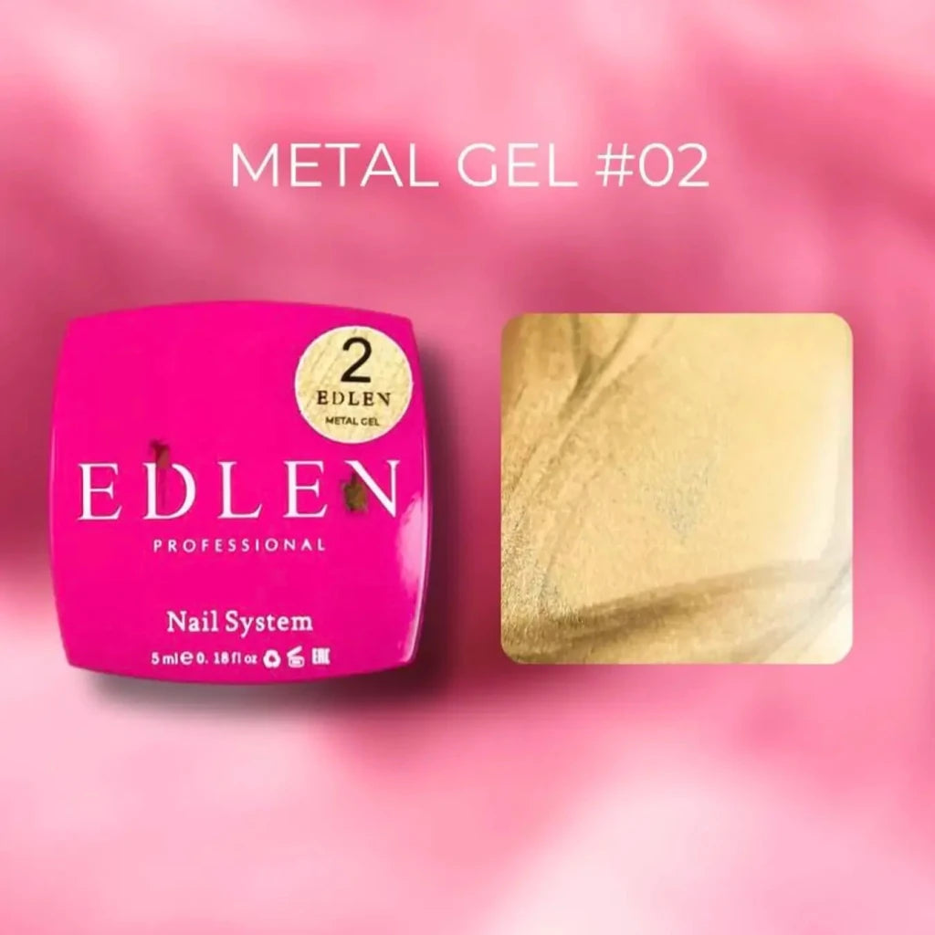 Edlen - Metal Gel Paint 02, 5 ml - Level Up Beauty Supply