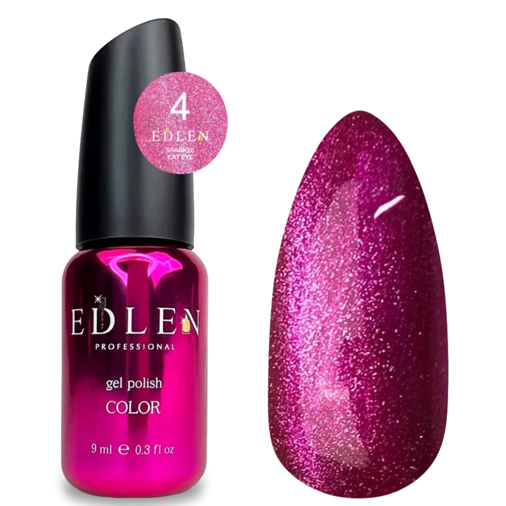 EDLEN Color Gel Polish Sparkle Cat 004, 9 ml - Level Up Beauty Supply