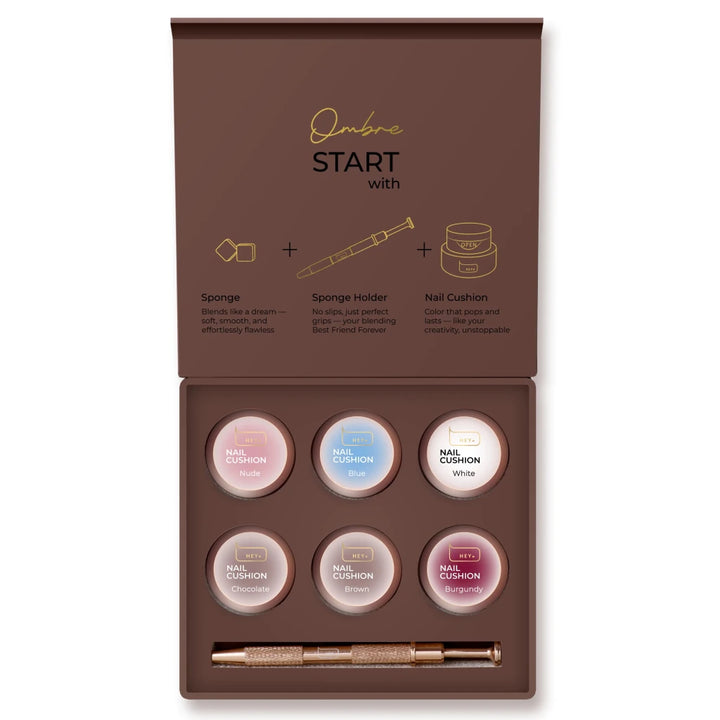HEYLOVE, Nail cushion set «Brown», 6 pcs - Level Up Beauty Supply