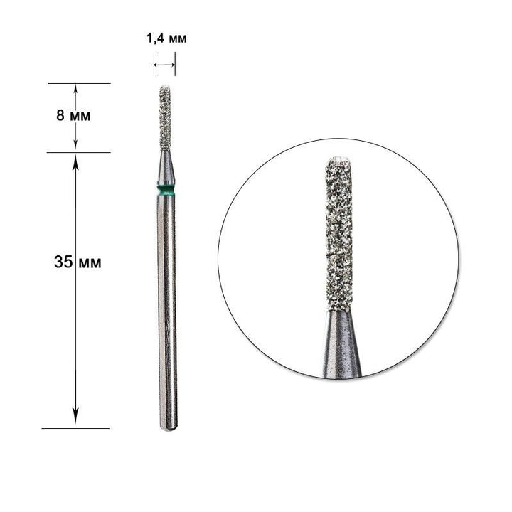 STALEKS Diamond nail bit, Rounded Cylinder 1.4 Coarse (FA30G014/8) - Level Up Beauty Supply